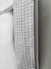 Taekwondo Karate Martial Arts Kid Youth Size 2 White Pants Shirt Set with Belt