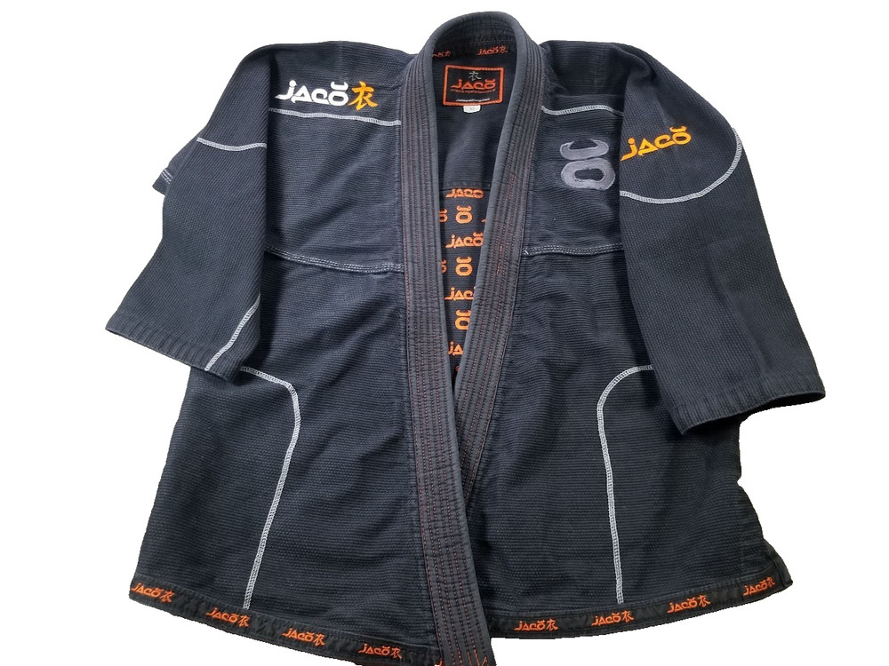 Jaco Jiu Jitsu Hybrid Performance Gi Jacket BJJ JIU JITSU Black A1 Embroidered