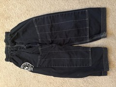 Black Youth Youngster Athletics Gi Size Y-0