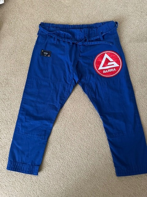 GRACIE BARRA Edition Fitted Kimono Pant Ripstop BLUE Adult Unisex Size A0