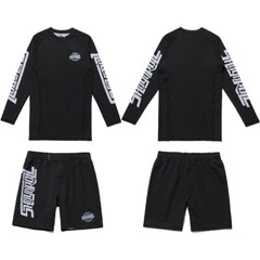 Shoyoroll Carbon Competitor Rash Guard LS & Training Fitted Shorts Set Jiu Jitsu