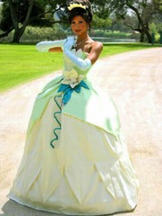 Tiana Princess Dress Costume Party Dress From The Princess And The Frog Cosplay；
