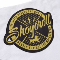 White BJJ Gi Shoyoroll Cut RVCA Batch 136 Competitor Retro Jiu Jitsu Uniform
