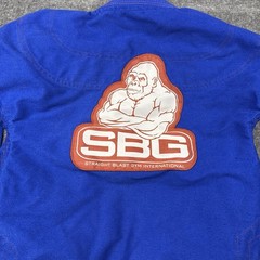 Straight Blast Gym Gi Kids C1 SBG Blue Youth Boys Brazilian Jiu Jitsu Top Only