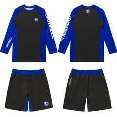 Shoyoroll Azure Training Set: Long Sleeve Rash Guard & Fitted Shorts
