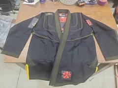 Shoyoroll Gi Black Jiu-Jitsu Kimono Karate Kung Fu Uniform Pants Snake Size A-2