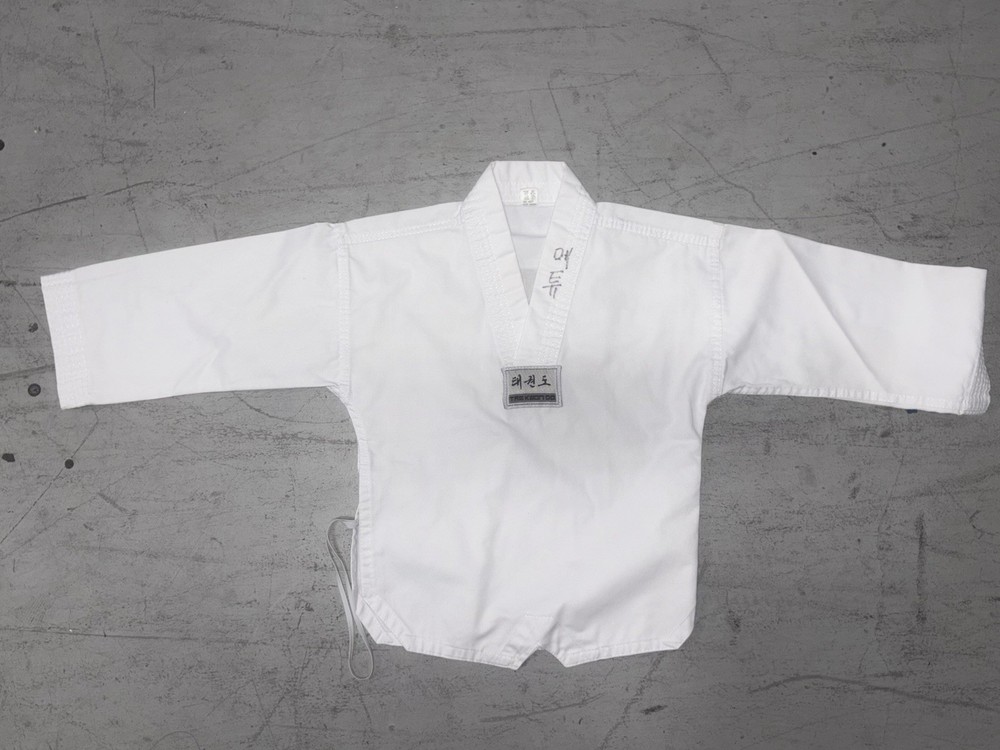 Size 000/120 Ages 6-10 WHITE 16 Oz. Gi Heavy Weight Karate Uniform New