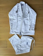 Gracie Jiu-Jitsu Authentic Gi A3 White 100% Cotton Jacket & Pants Uniform