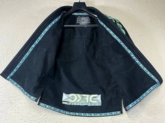 DFKC RIBEIRO Kimono Gi Black Jiu Jitsu Top Only S-M Measurements No Size Tag