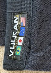 Mens Vulkan The Real Jiu Jitsu Black Top Pro A0 Fight Wear Cotton Jacket & Pants