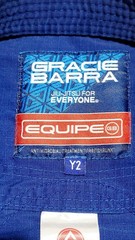 Gracie Barra Storm Kimonos Gi Jiu Jistu Blue Kids Size Y2 EUC UFC MMA Top