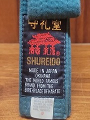 Shureido BU Karate Belt Obi Made in Japan Okinawa official brand Size 3 Green