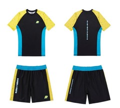 Albino and Preto x SPONGEBOB 2 Rash Guard SS Short Bjj No Gi Uniform Apparel