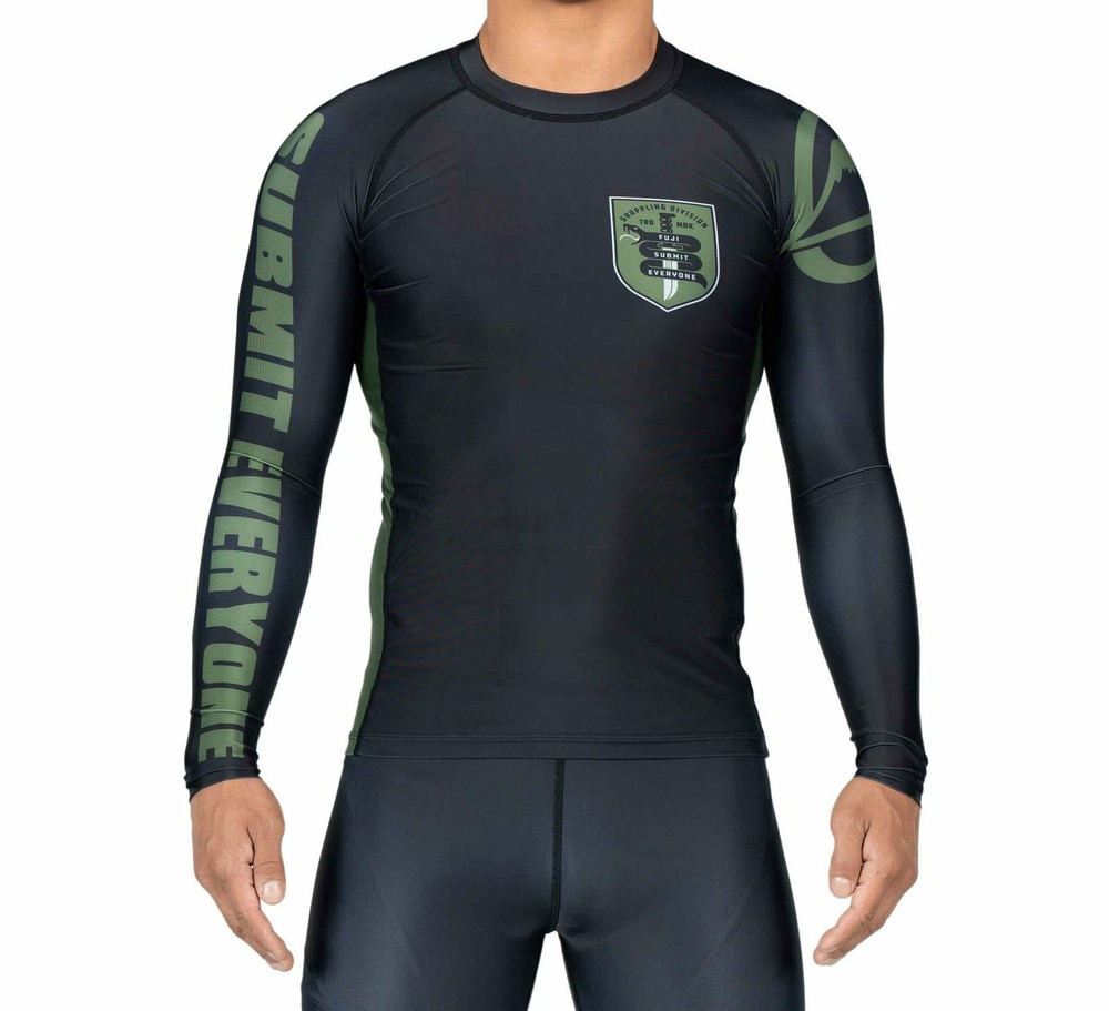 Fuji Sports Submit Everyone MMA BJJ Jiu Jitsu Long Sleeve LS Rashguard XXL
