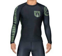 Fuji Sports Submit Everyone MMA BJJ Jiu Jitsu Long Sleeve LS Rashguard XXL