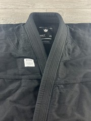 KINGZ Kimonos Basics Jiu Jitsu Youth Gi Size F2 Judo Black MMA Top Only