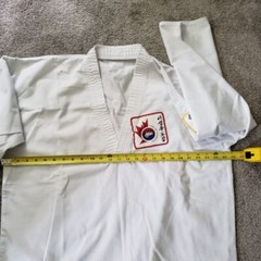 TaeKwonDo uniform white w/label Sung Lee studio Halloween costume