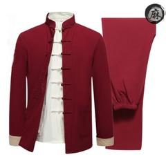 3pcs/set cotton&linen tang suit kung fu tai chi clothing martial arts uniforms