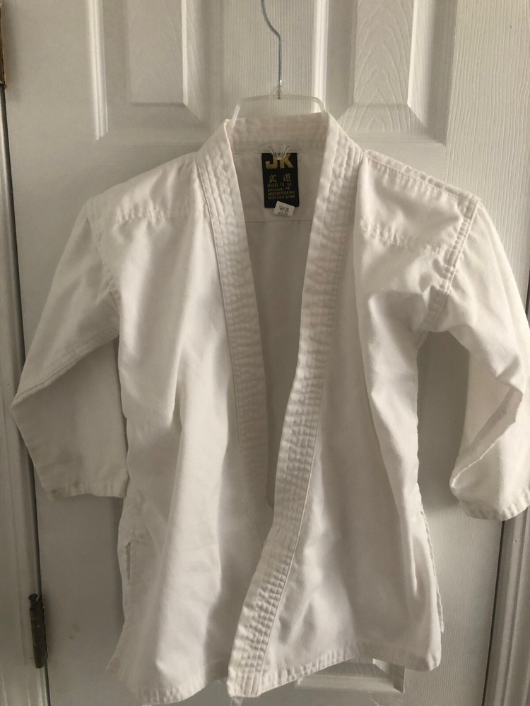 Karate Uniform by JK size 0/140 white top – pant- yellow belt