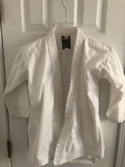 Karate Uniform by JK size 0/140 white top – pant- yellow belt