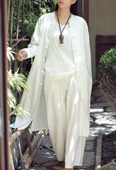 Womens Tai Chi Coat Chinese Tang Suit Tops Martial Arts Kung Fu Uniform Vintage