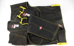KANKU Black BJJ Gi with yellow, red, or black stitching jiu jitsu uniform pearl
