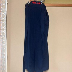 Japanese Kendo Hakama Pants Kimono Navy Blue Size 27 Red Embroidery