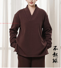 Fall Winter Unisex Meditation Monk Thicken uniform Warm Lay Zen flannel Outfits