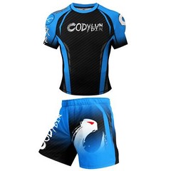 New 2024 Styles Oil Check Brazilian Jiu Jitsu BJJ MMA Rashguard Shorts Spats Set