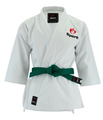Karate Uniform Gi Set Adult Kids White Black Martial Arts Suit + Belt Uk Seller