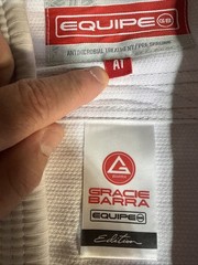 Gracie Barra GB1 Edition Kimono White Set Top, Pants & Belt Size A1 Jiu-Jitsu