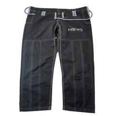 Black Ripstop Gi PANTS ONLY BJJ MMA JUDO size A1 L HERO Pitbull Dog