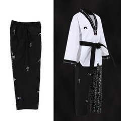 New Taekwondo V Neck Uniform Dobok Gi Hangul Korean Hapkido Martial Arts Team