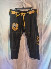Elite Brazilian Jiu-Jitsu Set Color Black/ Yellow Gorpcore Grunge Sport