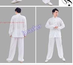 Unisex Cotton Kung Fu Tai Chi Uniform Morning exercise martial arts Clothes Suit