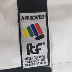 TOP TEN Taekwondo Uniform ITF Approved Size XL 200cm TKD White Mod. 16791-1