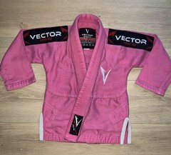 Vector Sports Gear Attila Series Kids Size K0 In Pink – Top Only Jiu Jitsu Gi