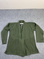 93brand Gi Jacket Kimono Top A1 Medium Olive Green Mens 100% Cotton Jiu Jitsu