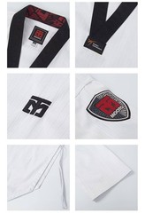 MOOTO BS 5 WT Taekwondo Standard Uniform Black Neck | Adult & Kids TKD Dobok