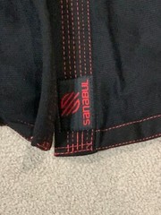 Sanabul Gi Top Brazilian Jiu Jitsu Size A0 Black Red Embroidery Martial Arts MMA