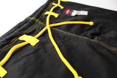 KANKU Black BJJ Gi with yellow, red, or black stitching jiu jitsu uniform pearl