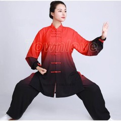 Tai Chi Uniform Traditional Wushu Kungfu Suit Gradient Color Martial Arts Suit