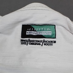 93Brand Jiu Jitsu Gi Jacket Mens Medium A1 White BJJ Competition Kimono Lined