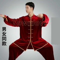 Women Men Martial Arts Uniform Yoga Tai Chi Sets Tang Kung Fu Suit Outfit Thicke