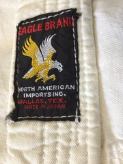 Vtg. Eagle Martial Arts / Karate / Judo Gi Uniform, Adult Size 6 & Orange Belt