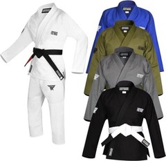 FISTRAGE Jiu Jitsu Gi Patch BJJ Brazilian Suite for Adult MMA Uniform with Belt