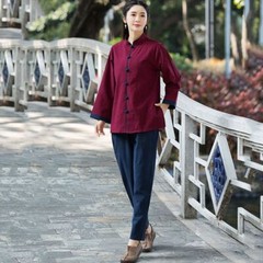Yoga Clothes Women’s Spring and Autumn Tai Chi Clothes Cotton and Linen