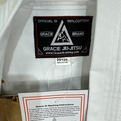 NWT Gracie Jiu-Jitsu Classic Gi Size 00/120 White BJJ MMA Kimono With Belt New