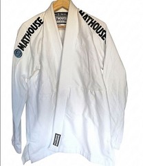 Mathouse Heritage BJJ Gi White Size A2L Brazilian Jiu Jitsu Kimono Long