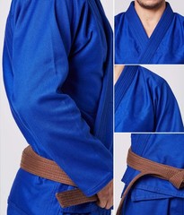 Martial Sports Essential Kids Brazilian Jiu Jitsu Gi Uniform – Blue – Free Belt